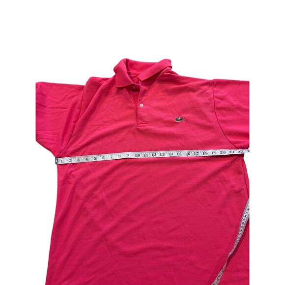 Chemise Lacoste Polo Shirt Embroidered Logo Pink 100% Cotton Men’s XXL - Picture 4 of 6